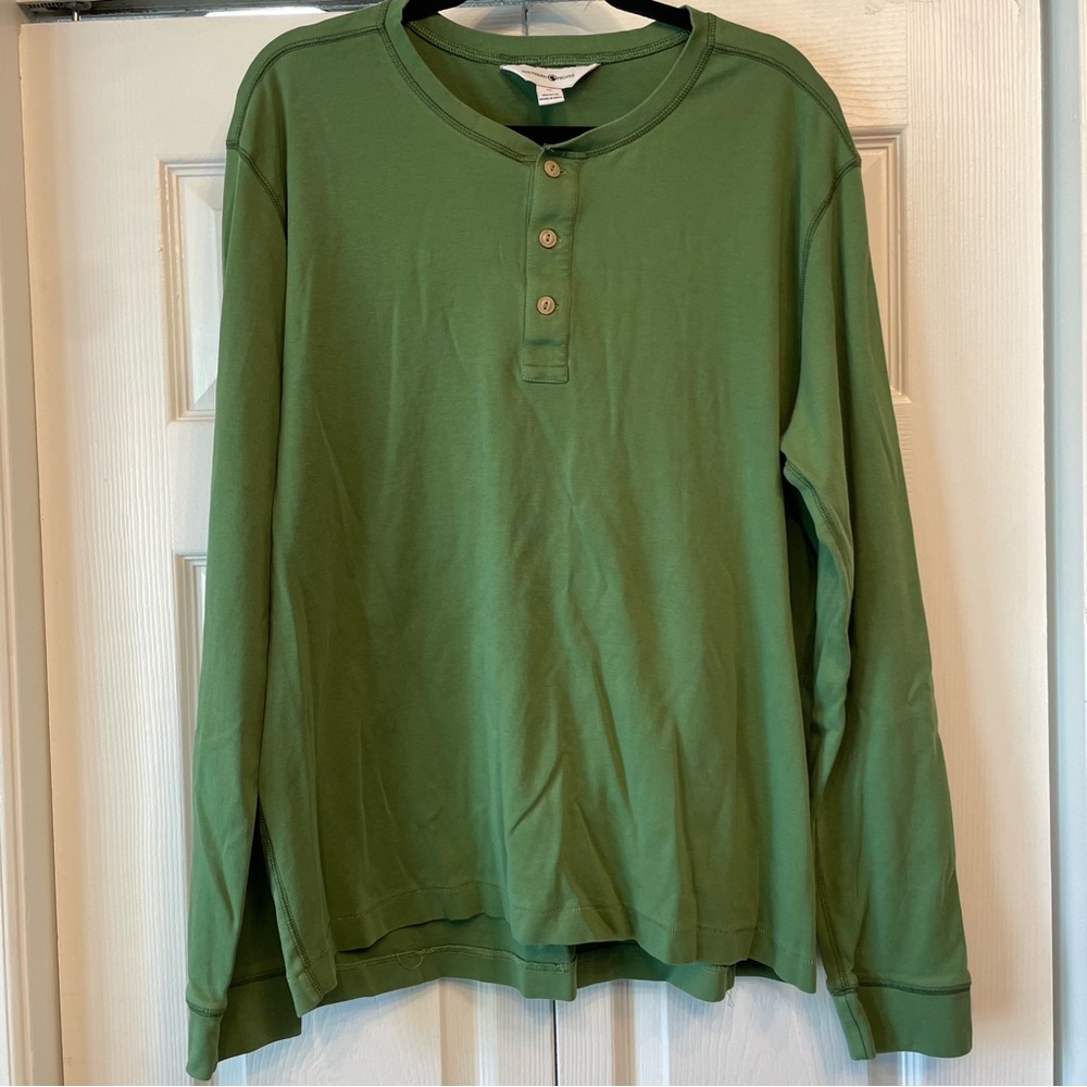 Southern Proper Green Long Sleeve Henley